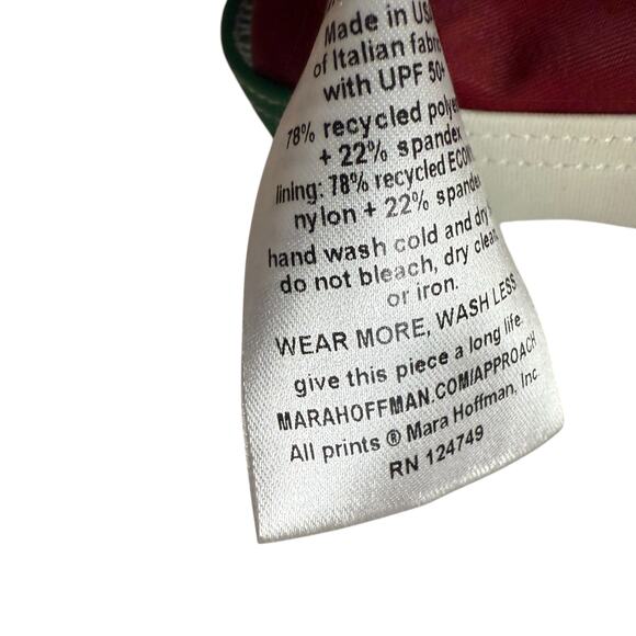 Mara Hoffman Astrid Multicolor UPF 50 Triangle Bikini Swimsuit Top Size Medium - Picture 4 of 5